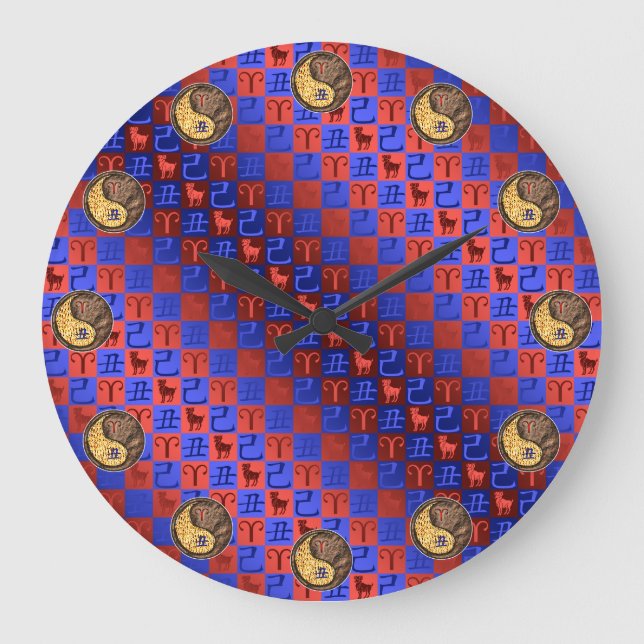 Aries & Earth Ox Stor Klocka (Framsida)