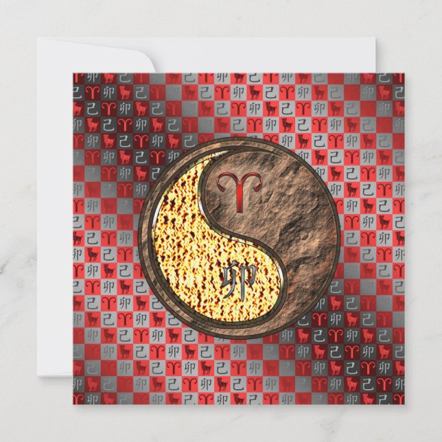 Aries & Earth Rabbit Kort (Framsida)