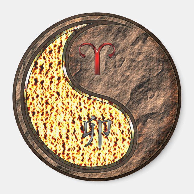 Aries & Earth Rabbit Magnet (Framsidan)