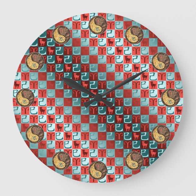 Aries & Earth Snake Stor Klocka (Framsida)