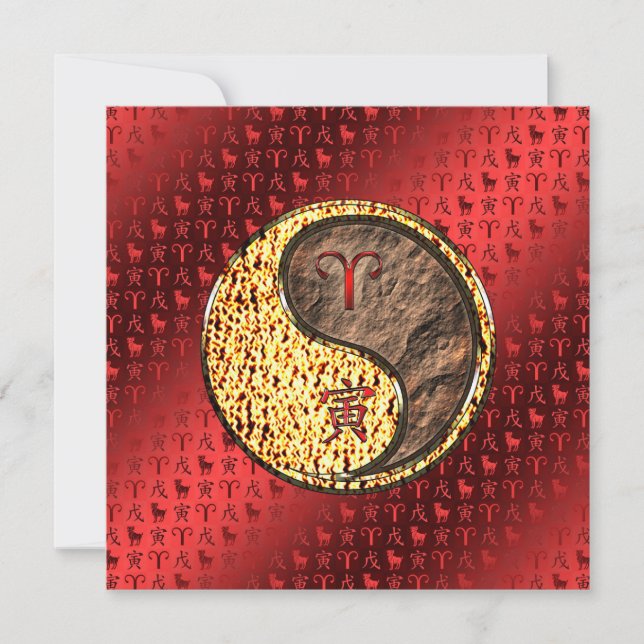 Aries & Earth Tiger Kort (Framsida)