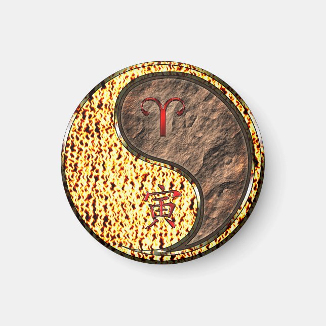 Aries & Earth Tiger Magnet (Framsidan)