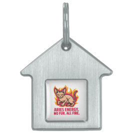 Aries Energy Sphynx Cat Fire Illustration ID-bricka Husdjur