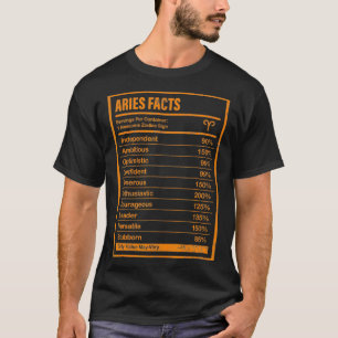 Aries Facts är För manar och Women Funny Zodiac T Shirt