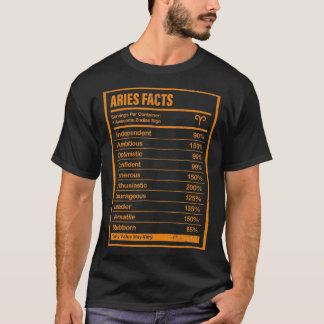 Aries Facts är För manar och Women Funny Zodiac T Shirt