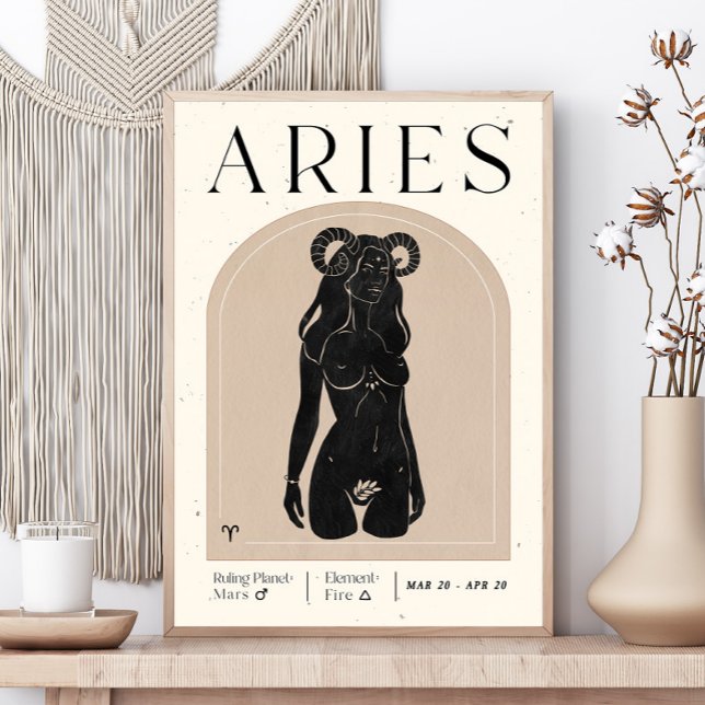 Aries Feminine Zodiac Poster (Skapare uppladdad)