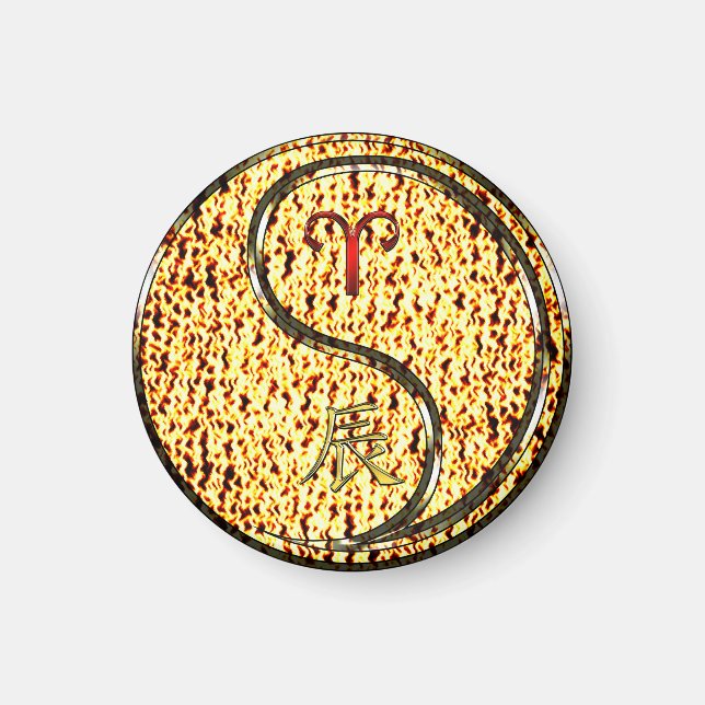 Aries & Fire Dragon Magnet (Framsidan)