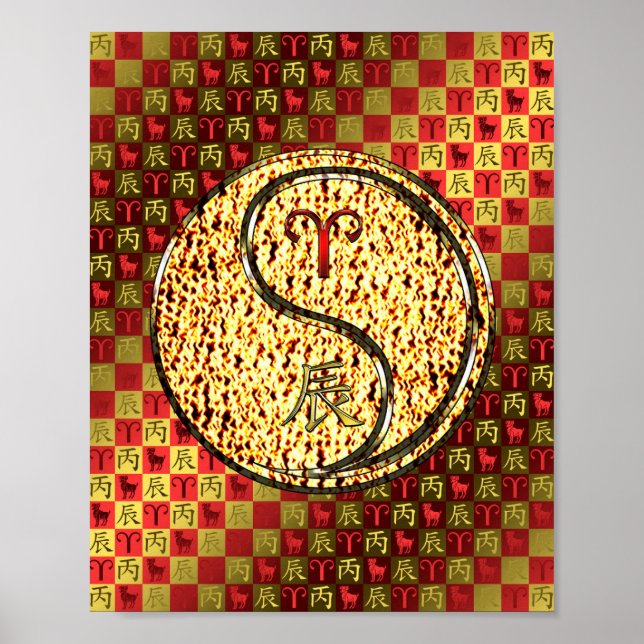 Aries & Fire Dragon Poster (Framsidan)