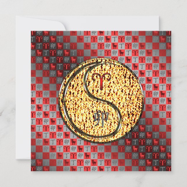 Aries & Fire Rabbit Kort (Framsida)