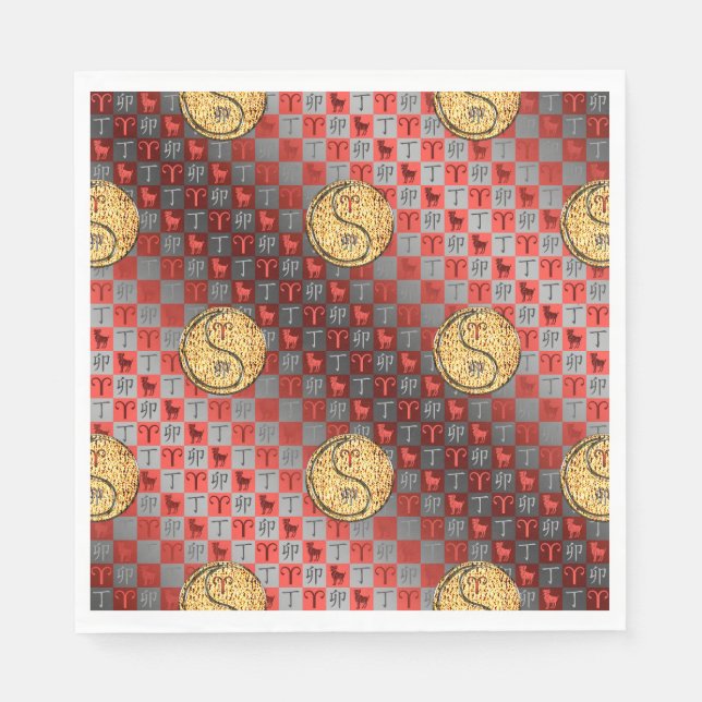 Aries & Fire Rabbit Pappersservett (Framsidan)