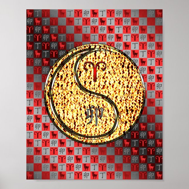 Aries & Fire Rabbit Poster (Framsidan)