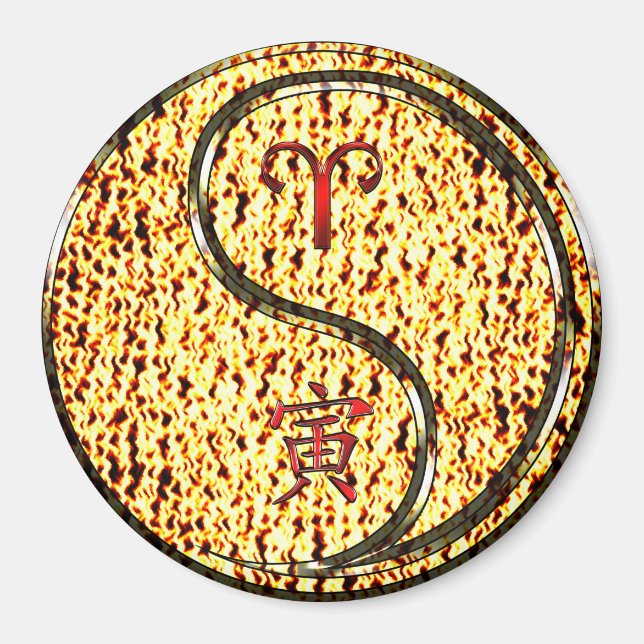 Aries & Fire Tiger Magnet (Framsidan)