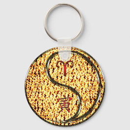 Aries & Fire Tiger Nyckelring