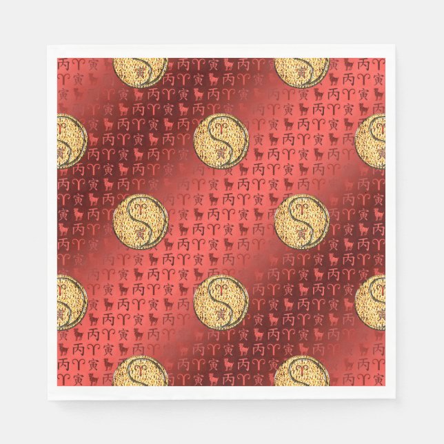 Aries & Fire Tiger Pappersservett (Framsidan)