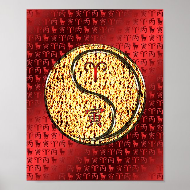 Aries & Fire Tiger Poster (Framsidan)
