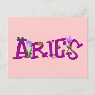 Aries Flowers Vykort