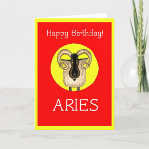 Aries-födelsedagskort Kort