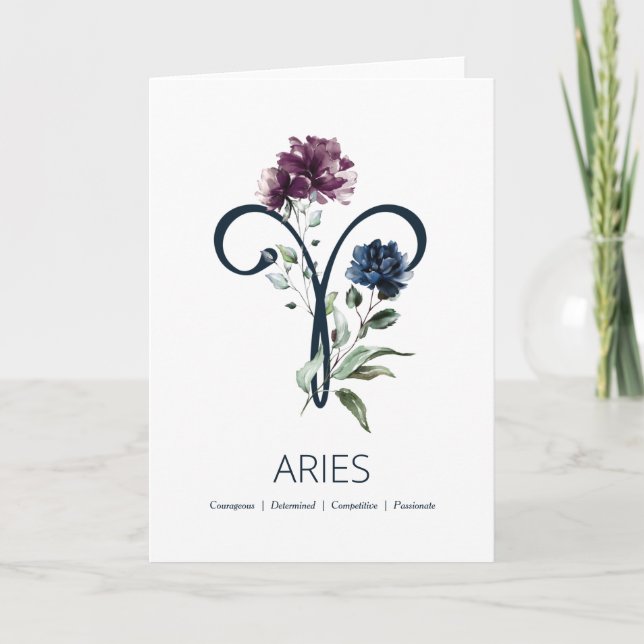 Aries-födelsedagskort Kort (Framsida)