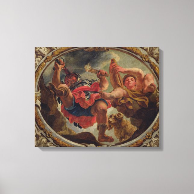 Aries, från Zodiacs tecken Canvastryck (Framsida)