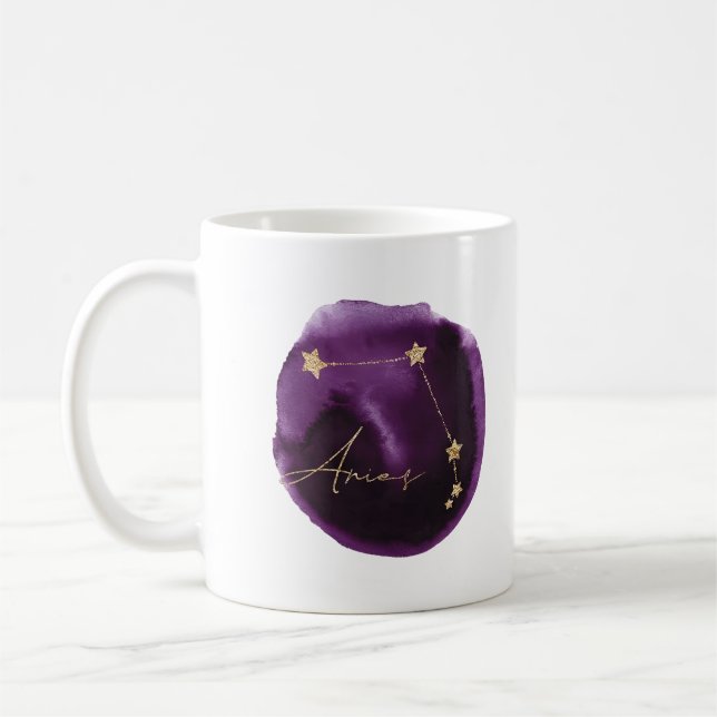 Aries Gifts Anpassningsbar Zodiac Mugg Constellati (Vänster)