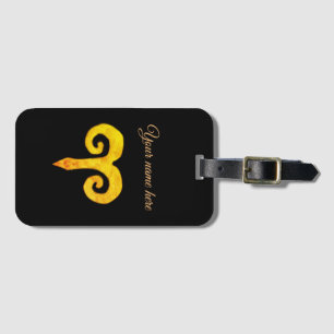 Aries Golden Astrology Zodiac-tecken Bagagebricka