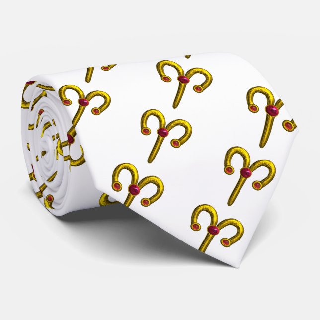 ARIES / GULD ZODIAC BIRTHDAY JEWEL White Slips (Rullad)