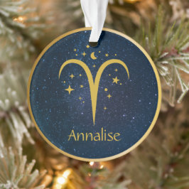 Aries guld zodiac-stjärnor personlig eller namn