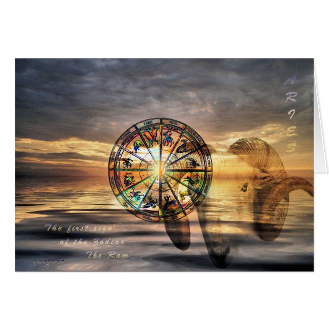 aries hälsningskort (Framsidan Horizontal)
