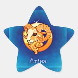 aries horoscope stjärnformat klistermärke