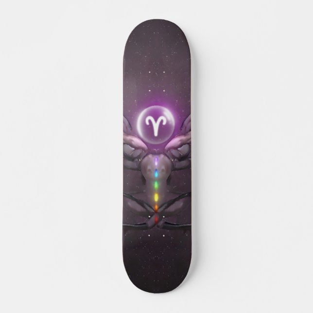 Aries Horoscope Symbol Skateboard (Framsida)