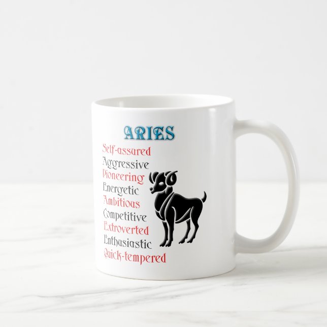 Aries Horoscope Zodiac-tecken Kaffemugg (Höger)
