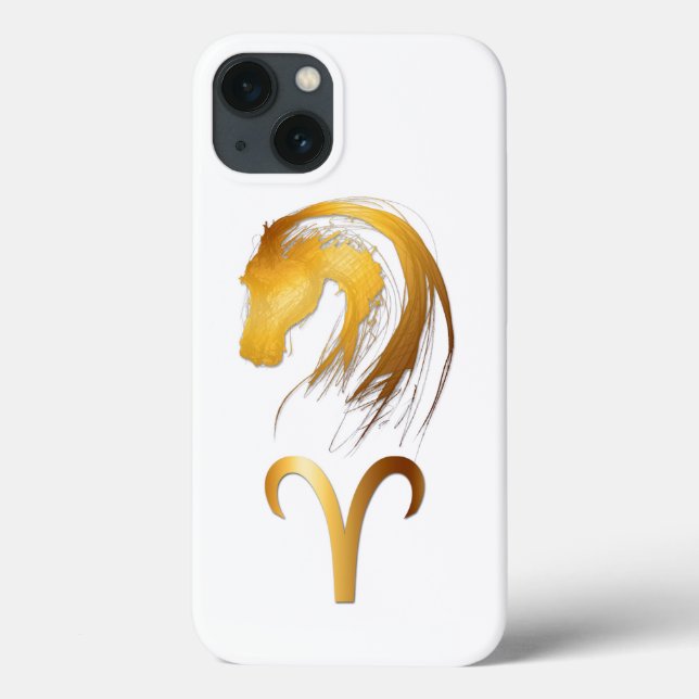 Aries Horse Chinese och Western Astrology Iphone (Baksida)