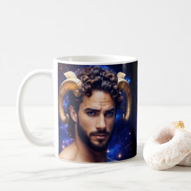 Aries Male Astrological Coffee Mugg (Med munk)