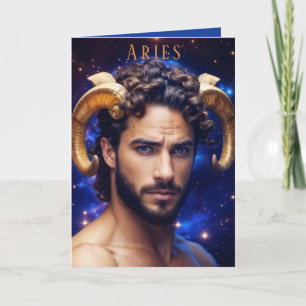 Aries Male Birthday Card Helgkort