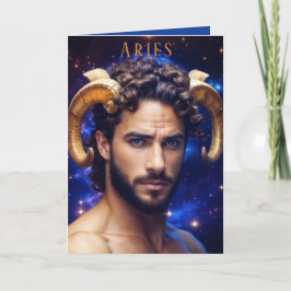 Aries Male Birthday Card Helgkort