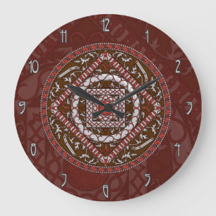 Aries Mandala Clock Stor Klocka
