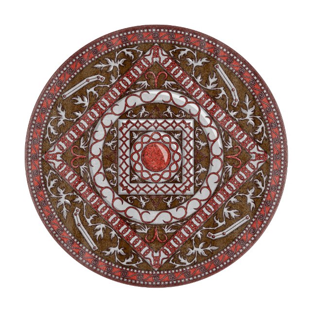 Aries Mandala Glass Clearboard (Framsidan)