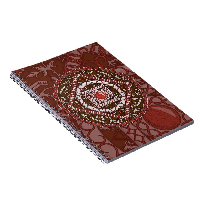 Aries Mandala Notebook Anteckningsbok Med Spiral (Högra Sidan)