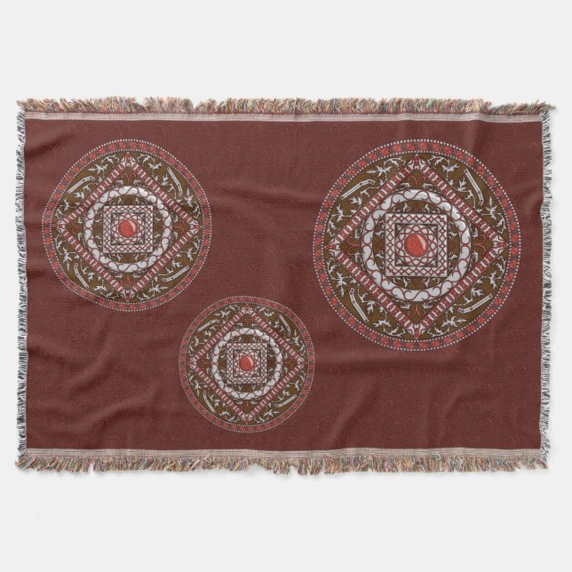 Aries Mandala Throw Blanket Mysfilt (Framsidan)