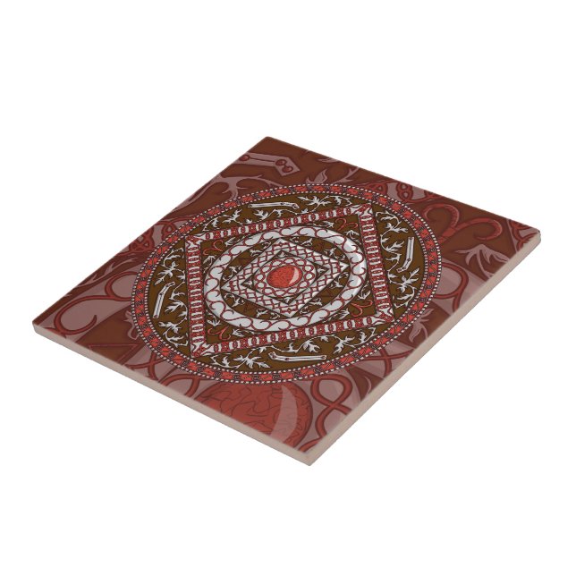 Aries Mandala Tile Kakelplatta (Sidan)