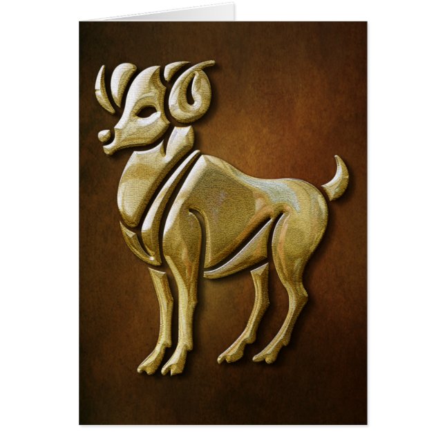 Aries Mar 21 - APR 19 Hälsningskort (Framsidan)