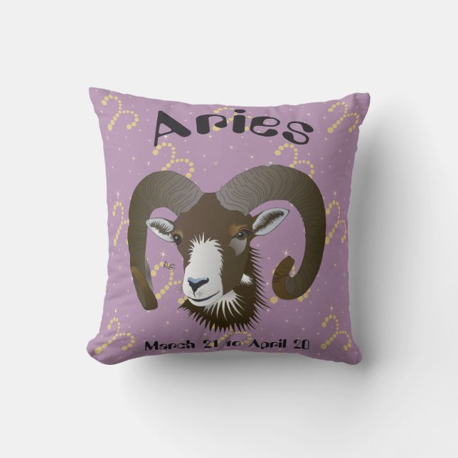 Aries March 21 to April 20 Pillows Kudde (Framsida)
