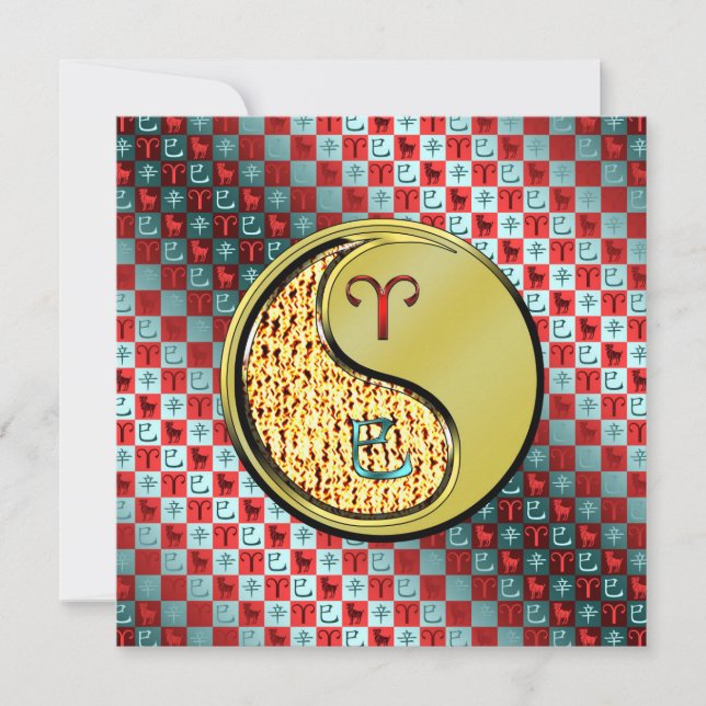 Aries & Metall Snake Kort (Framsida)