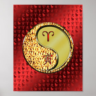 Aries & Metall Tiger Poster