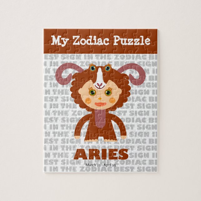 Aries, mitt Zodiac Puzzle Pussel (Vertikal)