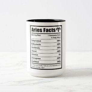 Aries Näringsfaktorer Två-Tonad Mugg