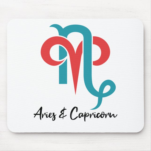 Aries och Capricorn Par Zodiac Astrology Musmatta (Framsidan)