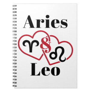 Aries och Leo Par Zodiac Horoscope Anteckningsbok