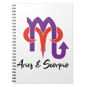 Aries och Scorpio Par Horoscope Zodiac Anteckningsbok