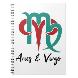 Aries och Våg Zodiac Couple Horoscope Anteckningsbok